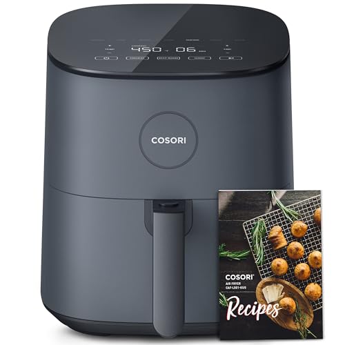 COSORI Air Fryer 5 Qt, 9 Custom Functions, Nutrition Facts for 100+ In-App Recipes, Max 450℉ Fast Cook, for Main & Side Dishes, Snacks, Leftovers, 85% Less Fat, Perfect for Small Family, Pro LE, Gray