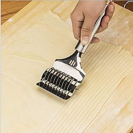 faas Stainless Steel Noodle Lattice Roller Docker Dough Cutter Kitchen Gadgets Cooking Baking Pastry Tools(Pack of 1)