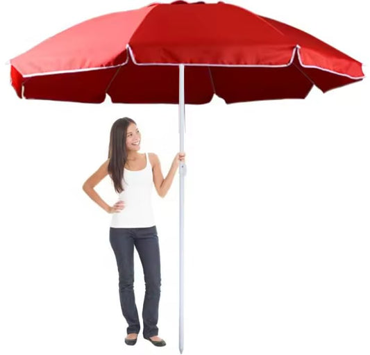 RAINPOPSON Garden Umbrella Without Stand 7Ft Outdoor Big Size for Garden,Shop,Hotel,Restudent (Maroon) H2