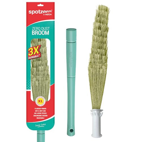 Spotzero by Milton  Floor Cleaning Zero Dust Broom XL (Aqua Green)