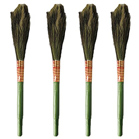 TARUN GRAMUDYOG Broom (No dust Broom) Effective Easy Floor Cleaning Broom Mop for Home Office & Street (Long Handle)| Phool jhadu Broom (Eco Friendly,Plastic Handle) Set of 4 Piece