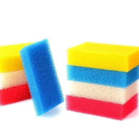 MOOLYAVAAN PRODUCTS 4 Pices Cleaning Scrubbing Sponge, Kitchen Cellulose Dish Sponge for Removing Hard Dirt, Oil, Non-Scratch on Windows Non-Stick Pan, Scrub Sponge Regular (8)