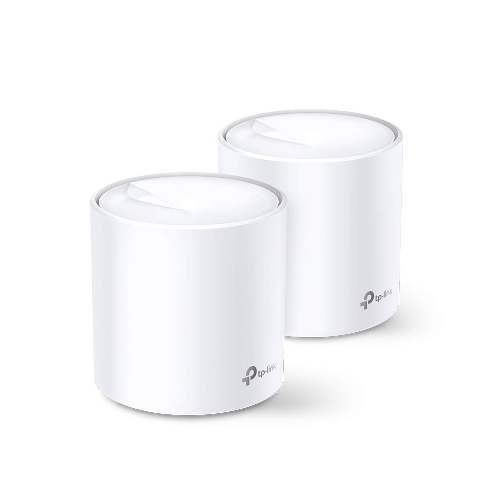 TP-Link Deco X60 Whole Home Mesh Wi-Fi System, AX5400 Dual_Band Wireless WiFi 6 Speeds Up to 5400Mbps, Work with Amazon Echo/Alexa, OFDMA and MU-MIMO Technology Router, Pack of 2, White