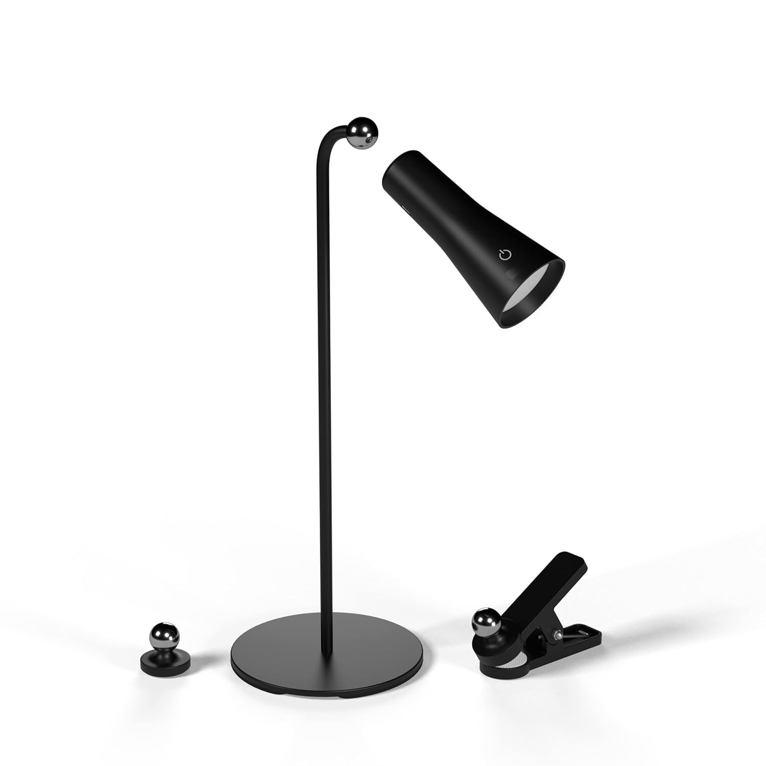 Desidiya Versatile Table Lamp with Multiple Attachments: Portable Table Lamp with Powerful Magnets, Adjustable Brightness, and USB-C Rechargeable Battery