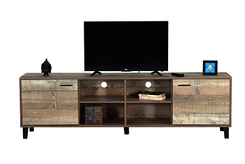 DeckUp Uniti Engineered Wood 2 Door TV Entertainment Unit (Pinewood, Matte Finish)