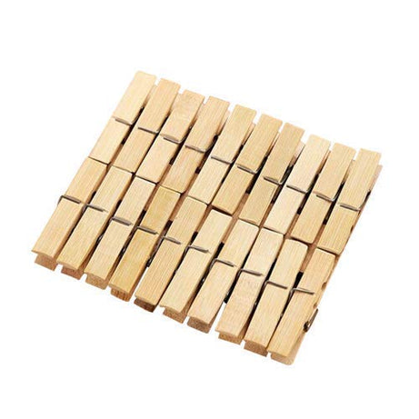 Deekam Heavy Duty Natural Bamboo Cloth Pegs, Wooden Clips, Clips for Decoration, Clips for Art and Craft (20)