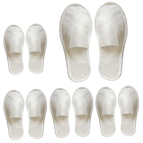 Travelkhushi Disposable Non-Woven SPA Slippers for Travel, salons & guests, Hotel Pack of 5 Pairs