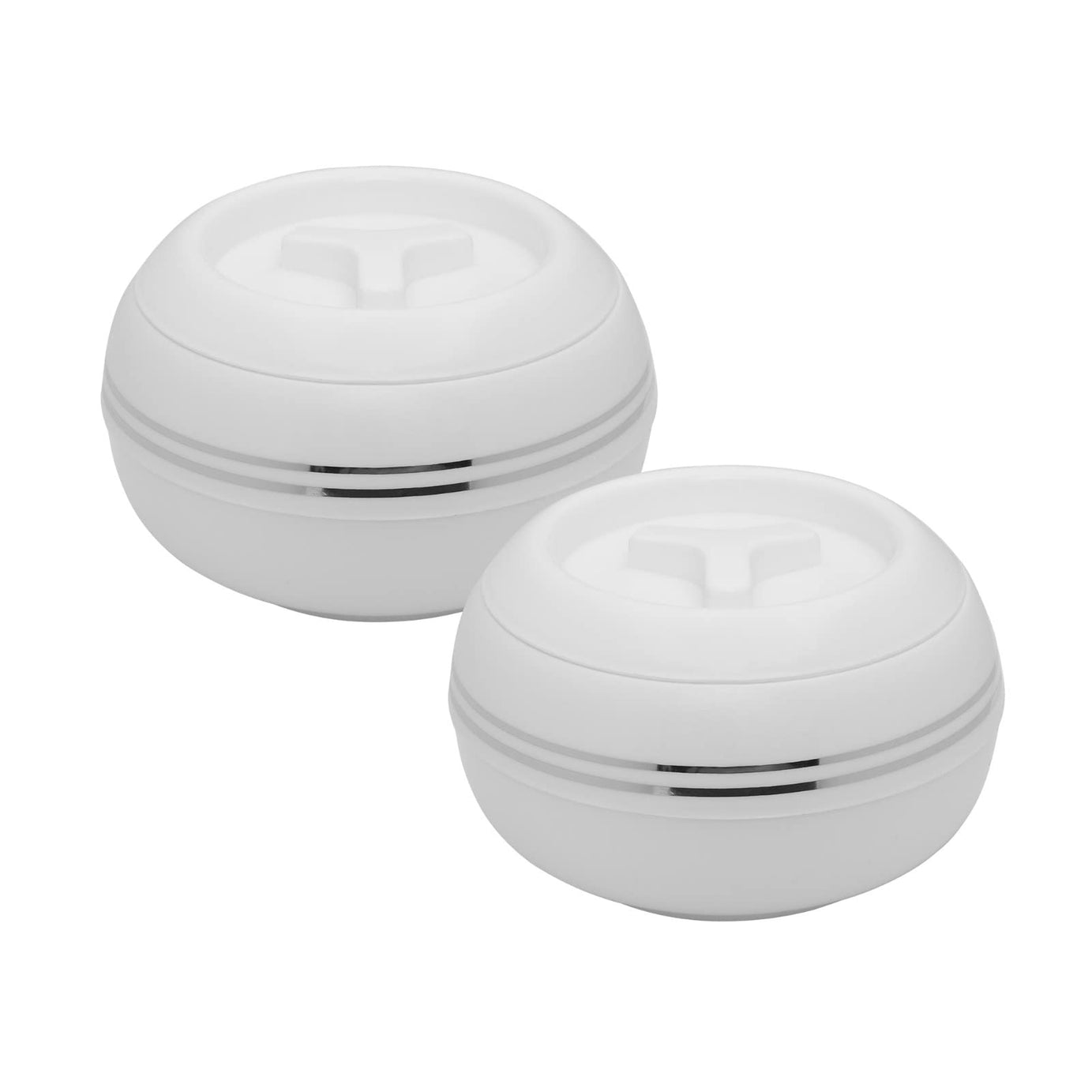 JAYPEE Stainless Steel Palazio 450+450 Twin Set White Casserole | Small Casserole | Casserole For Roti | Insulated Casserole | Food Grade | Easy To Store | Ideal For Kitchen | Bpa Free 450 Ml