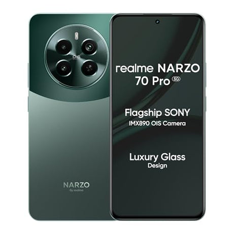 realme NARZO 70 Pro 5G (Glass Green, 8GB RAM,256GB Storage) Dimensity 7050 5G Chipset | Horizon Glass Design | Segment 1st Flagship Sony IMX890 OIS Camera