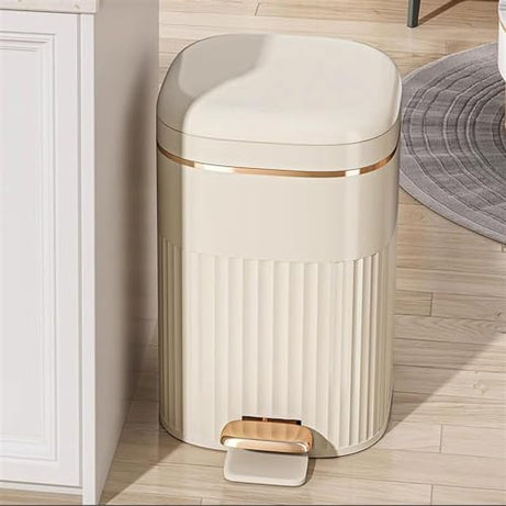 Jumix Trash Can Kitchen Trash Can Large Capacity Foot Pedal Type with Lid Living Room Bathroom Waste Paper Basket Waste Bin,10L Kitchen Trash Bin