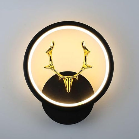 blissbells LED Stag Square Black Wall Lamp Light- Warm White