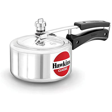 Hawkins 1.5 Litre Classic Pressure Cooker, Best Inner Lid Cooker, Small Cooker, Silver (CL15)