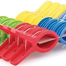 MeeTo Heavy Duty Cloth Hanging Clips/Cloth Peg for Cloth Drying - Multicolor (Set of 12)