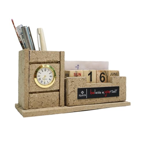 Handcrafted Upcycled Desk Organizer | Eco-Friendly Recycled Paper Mache | Sustainable Office Decor | Pen Stand