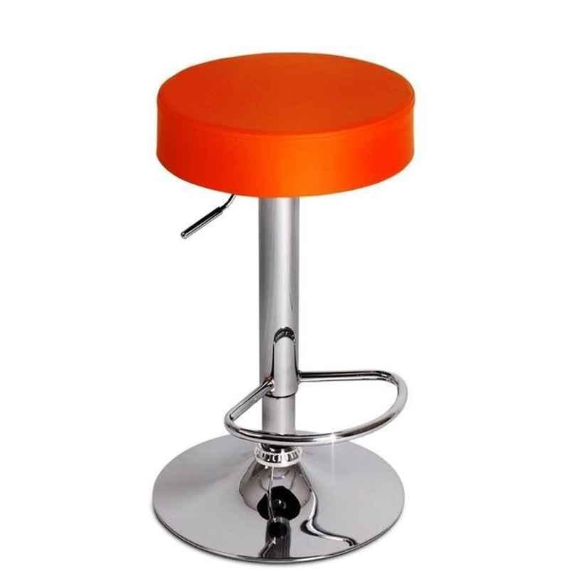 CRAFTSPEN - Furniture Swivel High Counter Stool Round Chair Thick Sturdy Padding, Adjustable 24" to 32.7" inches Height Stool,Office, Shop, Clinic, Hospitals Kitchen Bar Stool (Orange) 1pc