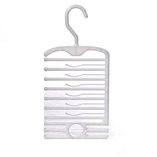 CONNECTWIDE� Multi-Function Storage Hanger Scarf Frame Multi-Layer tie Frame Silk Towel Rack Belt Rack Belt Rack,Scarves Rack Tie Rack Belt Rack Storage Racks (1 pc) (White, 1)