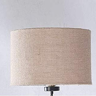 DARKROOM Light Jute Burlap Lampshade, Brown (12" x 12" x 8") for Table and Floor Lamps