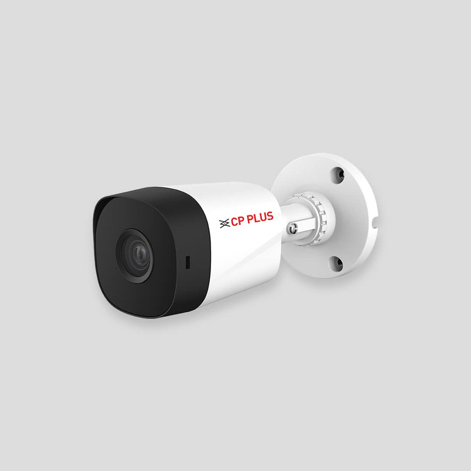 CP PLUS 2.4MP IR Bullet Outdoor Security Camera | 3.6mm fixed lens | Max 25/30fps at 2.4MP | DWDR, Day/Night (ICR) | IR Range of 20 Mtrs., Smart IR | Support Built-in Mic - CP-URC-TC24PL2C-V3