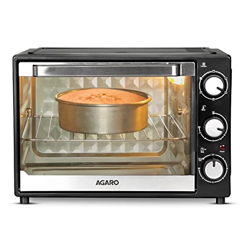 AGARO GRAND 40Litre Oven Toaster Grill Motorized Rotisserie & Convection Cake Baking OTG with 6 Heating Mode, (Black).