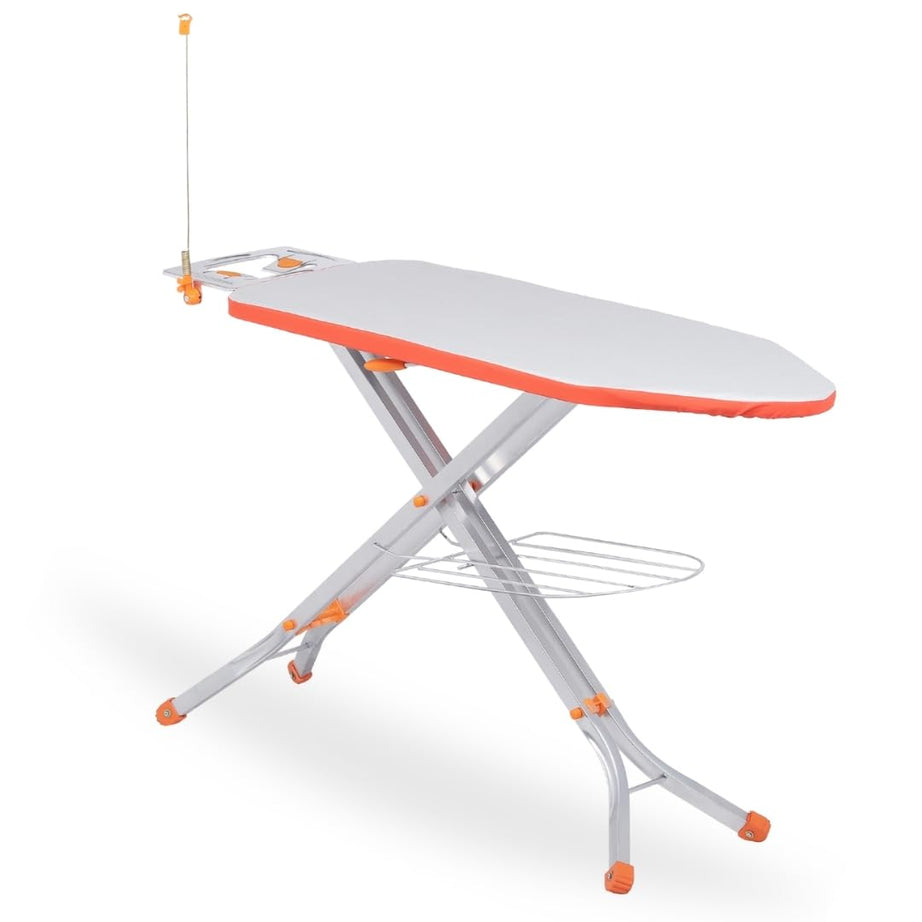 Jaimini Ironing Table for Home | Adjustable & Foldable Ironing Boards | Multi-Function Iron Stand with Wire Holder | Aluminised Cover for Quick Pressing | Removable Cover & 43x15 Inch Surface