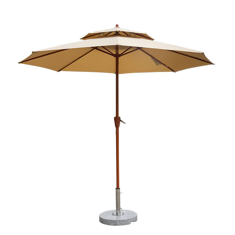 FunSiper Center Pole 9 Ft Patio Luxurious Garden Umbrella without Base Stand Outdoor Umbrella/Cantilever Umbrella/Patio Umbrella/Balcony Umbrella (Off White)