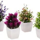 amazon basics Realistic Looking Artificial Plants | Multi Variety |Durable Plastic | No Maintenance | Ideal for Hassle-Free Decoration | Dimensions: 5 cm X 13 cm (Pack of 8)