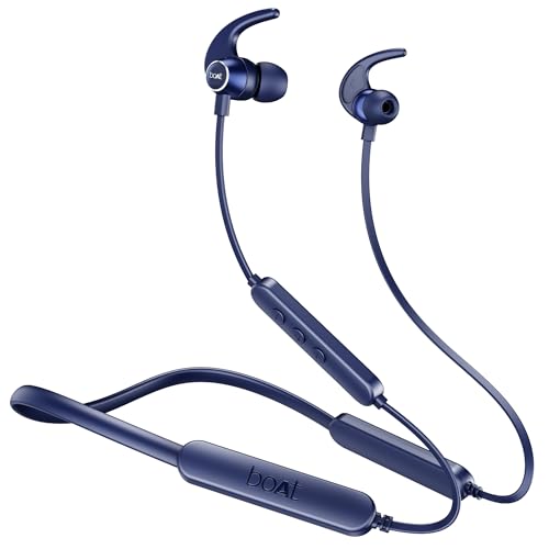 boAt Rockerz 255 Pro+ Bluetooth in ear Neckband with Upto 60 Hours Playback, ASAP Charge, IPX7, Dual Pairing and Bluetooth v5.2(Navy Blue)