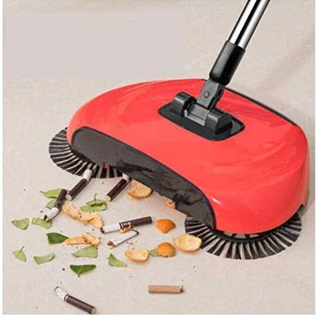 PRIMIL 360 Degree Plastic Swivel Cordless Sweep Drag All-in-1 Sweeper Mop Auto Spin Hand Push Sweeping Broom Floor Dust Cleaning Sweeper