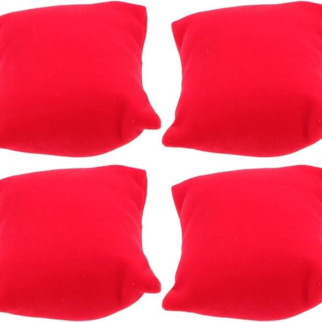 Arah Jewels 6 Pcs Black Red Velvet Small Bracelet Watch Pillow Bangle Cushions for Jewelry Displays, 4x4 inch