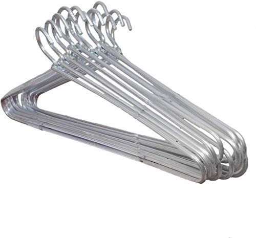 IvaanIndia Aluminium Cloth Hanger (Silver, Set of 12)