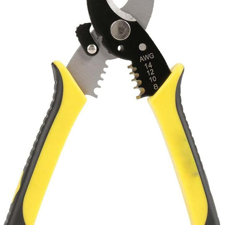 UPTODATETOOLS 2 in 1 Wire Stripper Plier Cable Cutter Cutting Scissor Stripping Pliers Cutter Multi Hand Tool