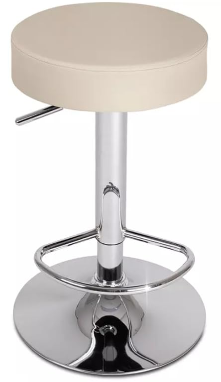 CRAFTSPEN- Furniture Swivel High Counter Stool Round Chair Thick Sturdy Padding, Adjustable 24" to 32.7" inches Height Stool,Office, Shop, Clinic, Hospitals Kitchen Bar Stool (Off-White) 1pc