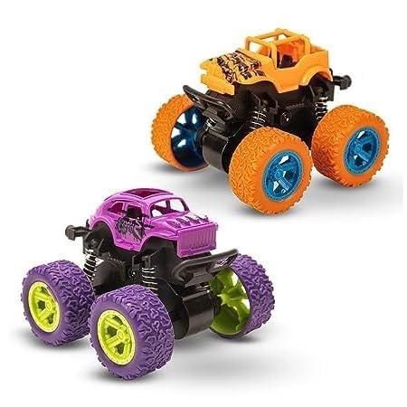 Toy Imagine� 4x4 Mini Monster Friction Power Truck Pack of 2 Kids Age 3-8 | 360� Drift Stunt Car | Push & Go Forward | Off-Road Toy Car | Best Birthday Gift for Baby Boys & Girls. (Colour May Vary)