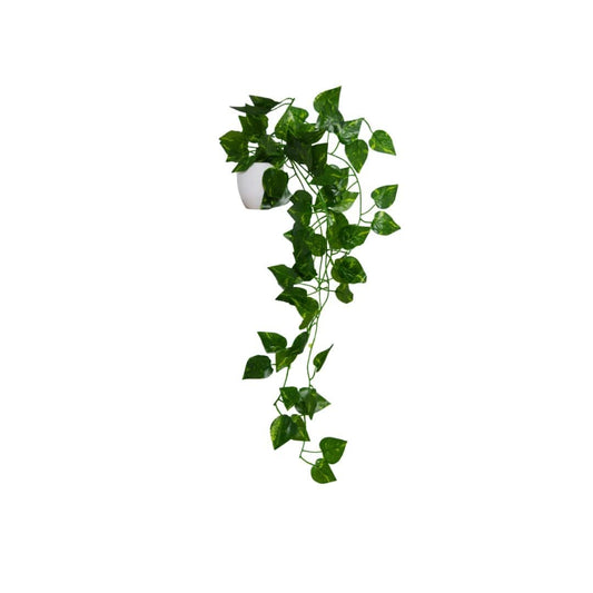 WYTE ORIGIN Artificial Plants with Pot Leaves Hanging Ivy Garlands Plant Greenery Vine Creeper for Home Décor - Perfect for Home and Office Decoration (Green_Leaves_1)