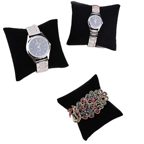 Bracelet Watch Pillow Bangle Cushions for Jewelry Displays, 4x3 inch (Black (1)