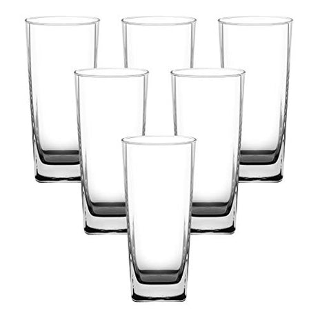 Ocean Glass Juice Glass 320Ml Set of 6 Transparent | for Kitchen | Water | Hot & Cold Drinks | Juice | Cocktail | Milkshake | Smoothie | Ideal for Home | Party | Restaurant | Gifting