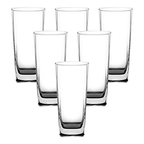 Ocean Glass Juice Glass 320Ml Set of 6 Transparent | for Kitchen | Water | Hot & Cold Drinks | Juice | Cocktail | Milkshake | Smoothie | Ideal for Home | Party | Restaurant | Gifting