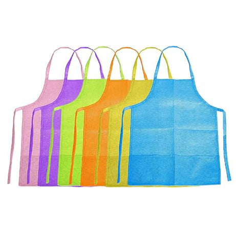 HomeStrap Multipurpose Kids Apron for Cooking, Painting, and School 5 to 10 yrs child (Pack of 12)