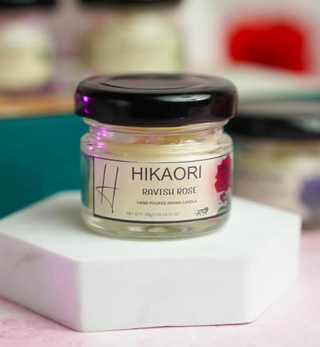 Hikaori Aroma Candles - 100% Natural Wax & Relaxing Scents | Luxury Handcrafted Soy Candles | Hikaori Aromatherapy Candles for Stress Relief & Relaxation | Relieve Stress & Unwind |