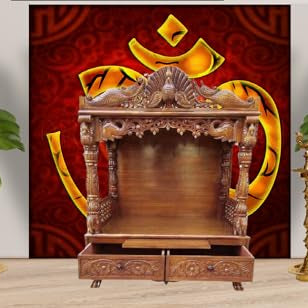 Shilpi Handcarved Wooden Temple Home Temple mandir Prayer Unit