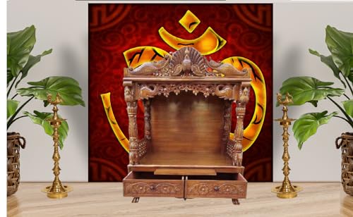 Shilpi Handcarved Wooden Temple Home Temple mandir Prayer Unit