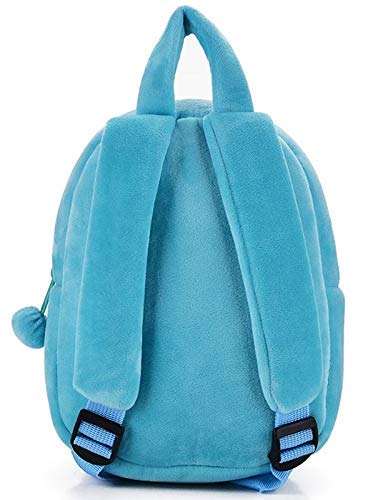 DZert Kids School Bag Soft Plush Backpacks Cartoon Boys Girls Baby (2-5 Years) (Panda Light Blue)