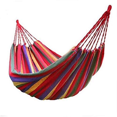 FreshDcart Cotton Multicolor Brazilian Foldable Hammock, Outdoor Canvas Camping Swing Hammock With Strong Rope - Perfect For Porch, Garden, Backyard, Traveling, Camping (Pack Of 1)