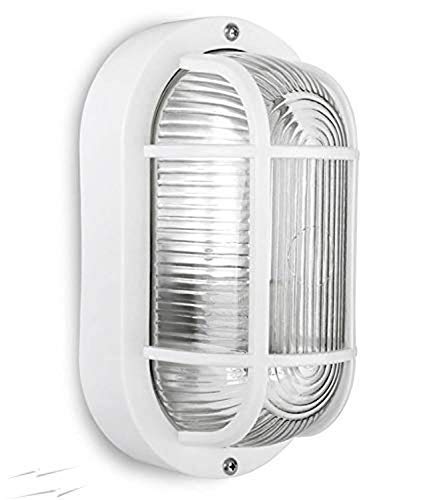 VRCT Plastic Waterproof Outdoor Bulkhead Light_ Exterier Wall Light Lamp For Offices/Home (20X10X9 Cm) (White)