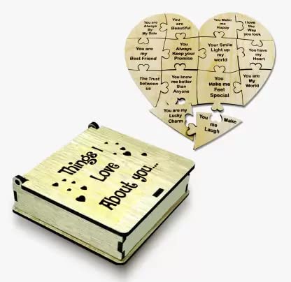 Buyist Things I Love About You Message Puzzle Gift Box For Valentine'S Day, Anniversary, Birthday, And Loveable Person, Kids