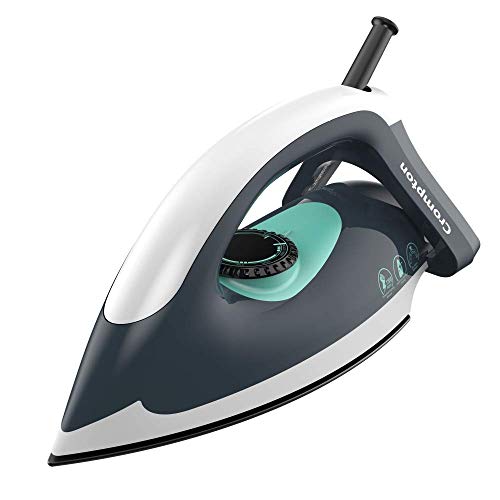 Crompton Desire 1100 Watts Premium Dry Iron with Cord Winder Facility and American Heritage Coating (White, Grey and Green) (ACGEI-DESIRE)