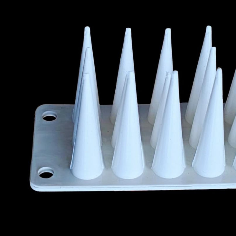 ISVARI Anti Bird Plastic Spikes White (5 pcs Set) for AC Balcony Railing Window Home Protection from Pigeon Dog Monkey Crow Kabootar * Area Covers - 5 FT *