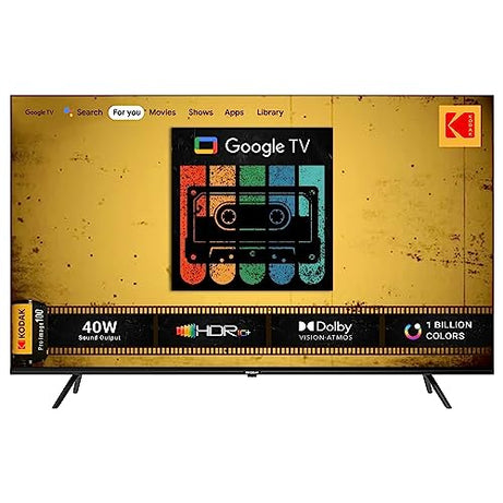 Kodak 139 cm (55 inches) CAPRO Series 4K Ultra HD LED Google TV 55CAPROGT5014 (Black)