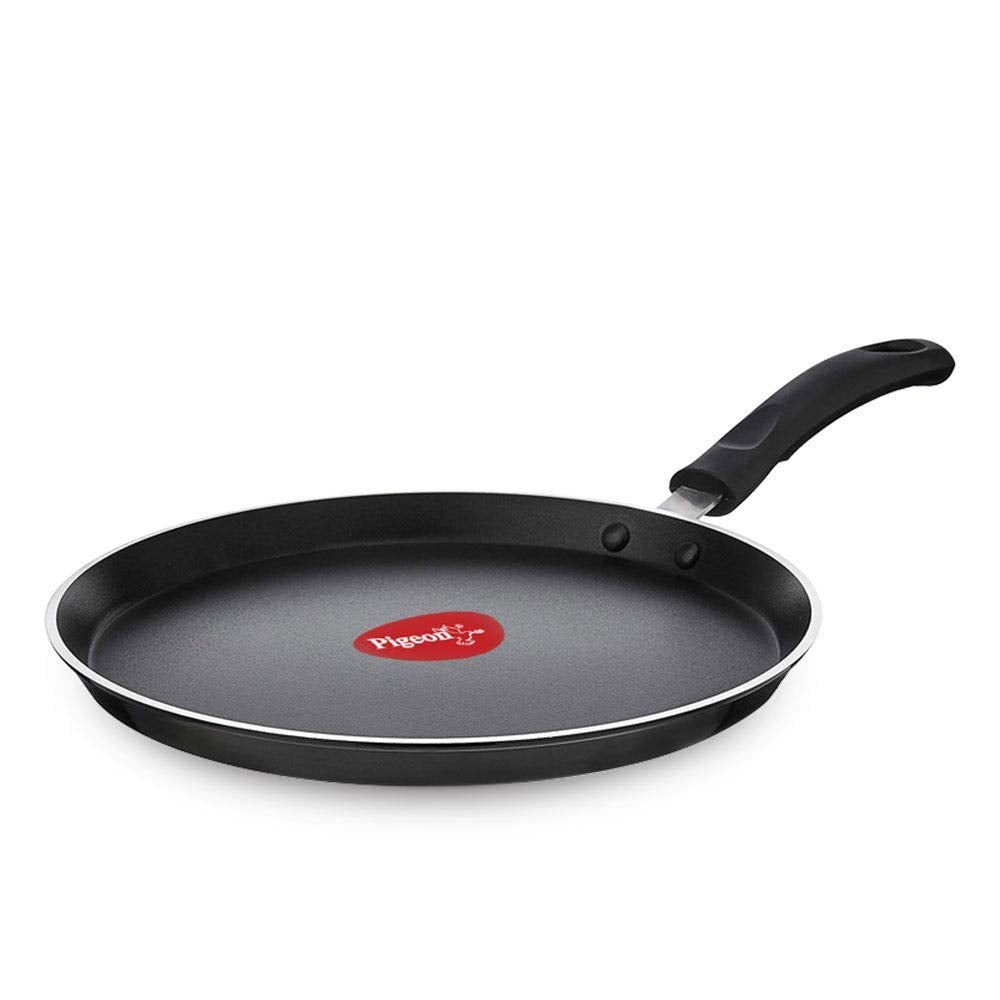 Pigeon by Stovekraft Special Non-Stick Aluminium Flat Tawa, 280mm, Black