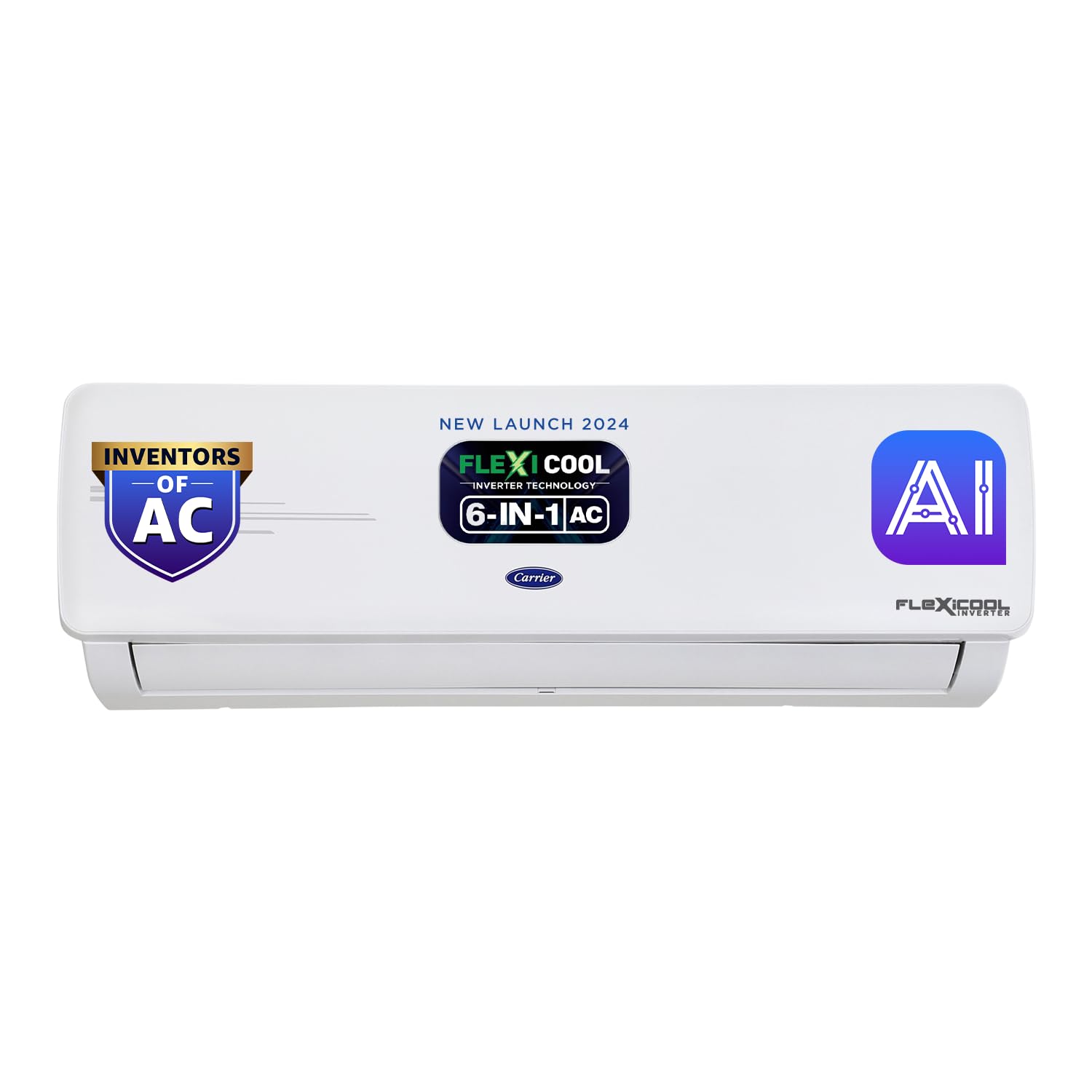 Carrier 1.5 Ton 3 Star AI Flexicool Inverter Split AC (Copper, Convertible 4-in-1 Cooling,High Density Filter, Auto Cleanser, 2023 Model,ESTER Exi - CAI18ER3R32F0,White)